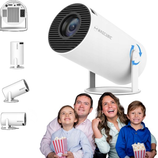 Przenośny projektor 4K/ 200 ANSI z 2.4/5G WiFi Magcubic HY300 - biały