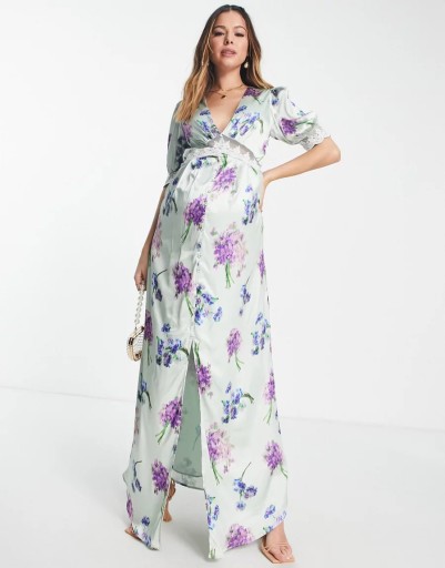 HOPE IVY SUKIENKA CIĄŻOWA ZIELONA MAXI 38 1XML