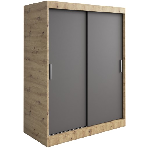Szafa przesuwna 150cm 2 wnętrza ARTISAN + ANTRACYT