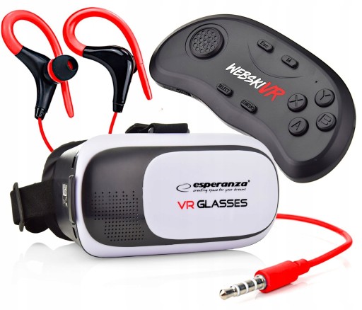 OKULARY GOOGLE VR 3D 360 STOPNI+PILOT BLUETOOT