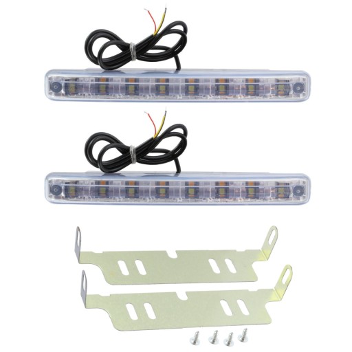 ŚWIATŁA DZIENNE DRL + KIERUNKOWSKAZY MIGACZ 8 LED