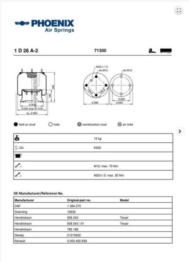 Contitech 810 MB Mieszek