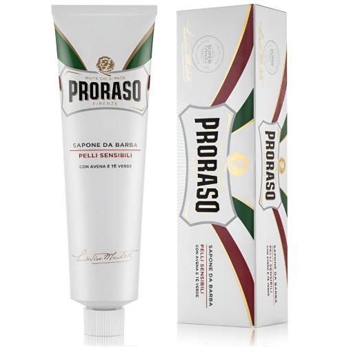 Krem do golenia w tubie PRORASO Linia Biała White 150ml Zielona herbata