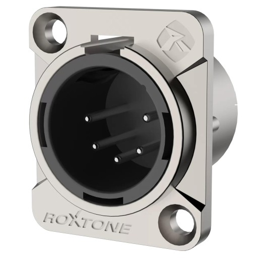 GNIAZDO XLR 5PIN MĘSKIE PANELOWE INSTALACYJNE MONTAŻOWE ROXTONE RX5MD-NT