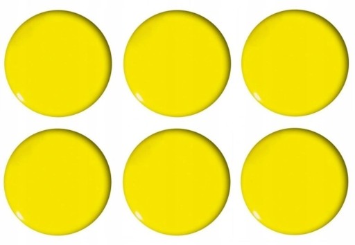 MAGNESY ŻÓŁTE GŁADKIE 30mm 6 sztuk TETIS