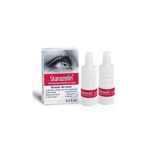 STARAZOLIN Krople do oczu 0,05% 2x5 ml, 10 ml