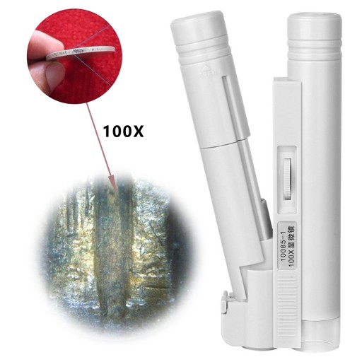 Handheld Mini lupa 100X kieszonkowy mikroskop prze