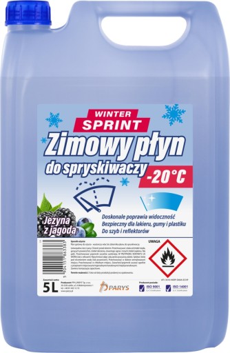 ZIMOWY PŁYN DO SPRYSKIWACZY -20°C WINTER SPRINT 5L JEŻYNA Z JAGODĄ