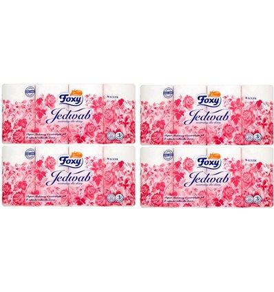 Foxy Jedwab ZESTAW 4 SZTUK Papier toaletowy zapachowy 4 x 8 rolek (32rolki)