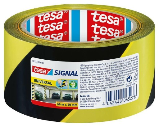 TESA TAŚMA SIGNAL ŻÓŁTO-CZARNA 66m 50mm