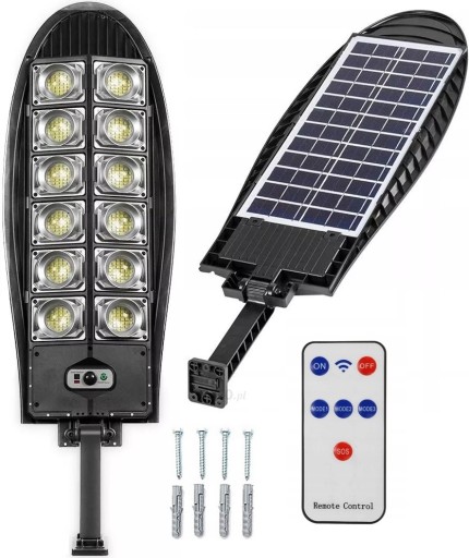 LAMPA SOLARNA ULICZNA LATARNIA LED 800W + PILOT