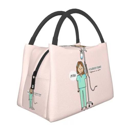 Enfermera En Apuros Doctor Nurse Medical Insulated Lunch Tote Bag for