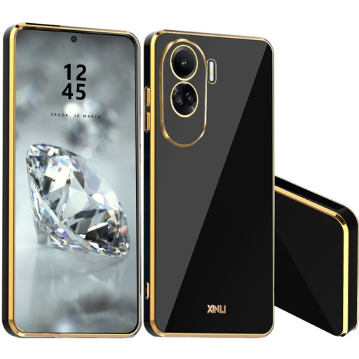 ETUI ELEGANCKIE PLECKI GLAMOUR SHINE DO HONOR 90 LITE 5G + SZKŁO