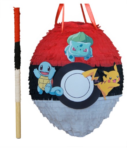 PINIATA POKEMON Bulbasaur Pikachu Squirtle + KIJ