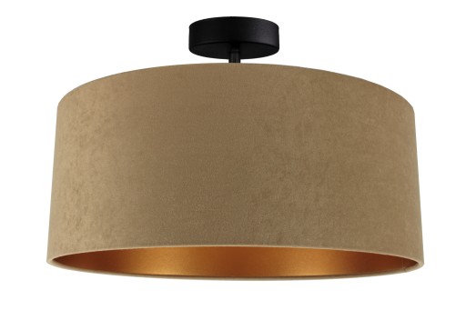 LAMPA WISZĄCA SUFITOWA ŻYRANDOL ABAŻUR WELUR 40 CM