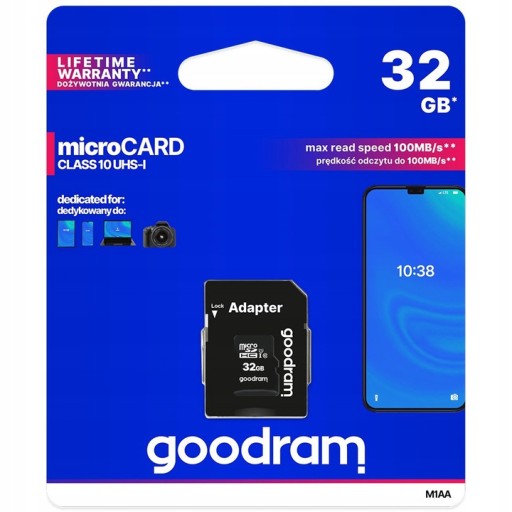 Karta pamięci MicroCARD adapter 32GB 100MB/s