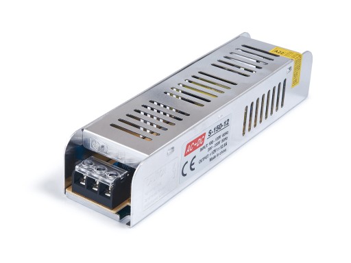 ZASILACZ 12V 150W 12.5A IP20 SLIM DO TAŚM LED CCTV