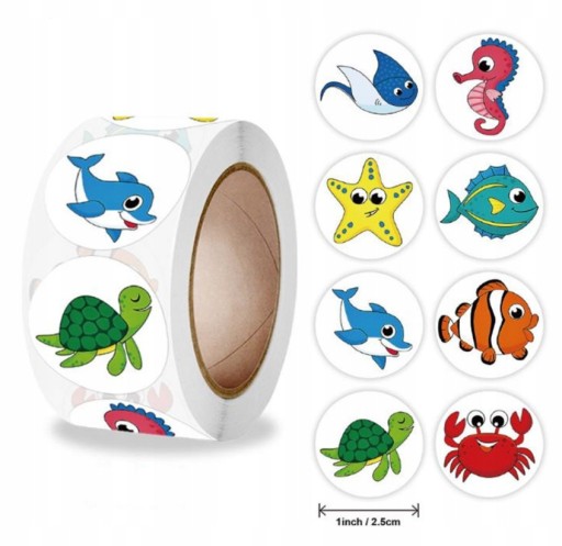Naklejka Ocean Fish Pattern Rolling Gift