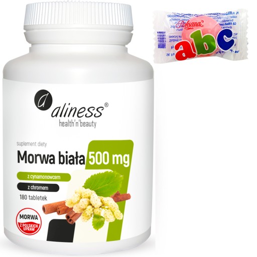 ALINESS MORWA BIAŁA CYNAMONOWIEC I CHROM 180 TABLETEK