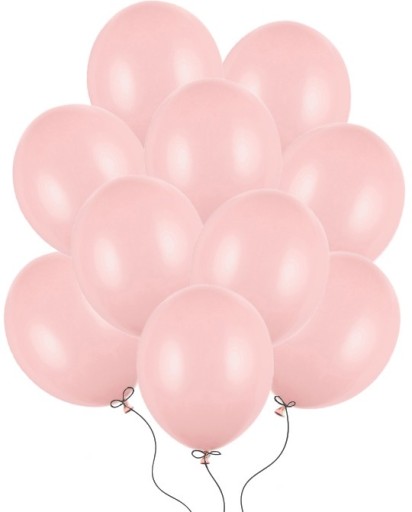 BALONY RÓŻOWE PASTELOWE MOCNE ŚLUB WESELE KOMUNIA DO GIRLAND 23 CM 100 SZT