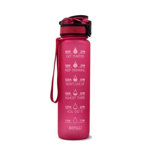 1L Track water bottle - Motivation - Time marker