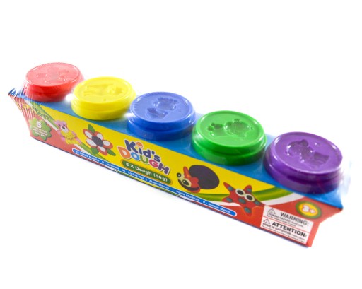 MASA PLASTYCZNA CIASTOLINA 5 KUBECZKÓW ZAPAS KIDS DOUGH