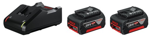 BOSCH Professional 2x GBA akumulator 18V 4.0Ah + GAL 18V-40 ładowarka