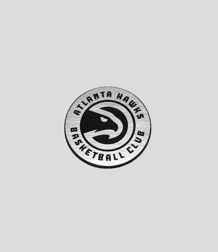 ATLANTA HAWKS naklejka emblemat 60 mm SREBRNA