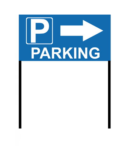 TABLICA SZYLD PARKINGOWY PARKING KIERUNKOWY 100x50 cm KONTRUKCJA 250 cm