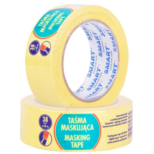 SMART TAŚMA PAPIEROWA MALARSKA MASKUJĄCA ŻÓŁTA 38MM x 50M 1SZT