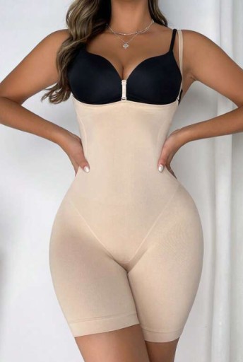 BODY MODELUJĄCE BEŻOWE GŁADKIE RAMIĄCZKA L V7A