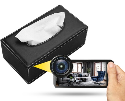 MINI KAMERA SZPIEGOWSKA WI-FI UKRYTA CHUSTECZNIK WI-FI CZAS PRACY DO 12H
