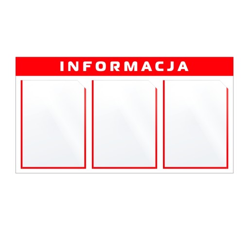 TABLICA INFORMACYJNA OGŁOSZENIOWA NA 3 KARTKI A4 PCV WISZĄCA NA ŚCIANĘ