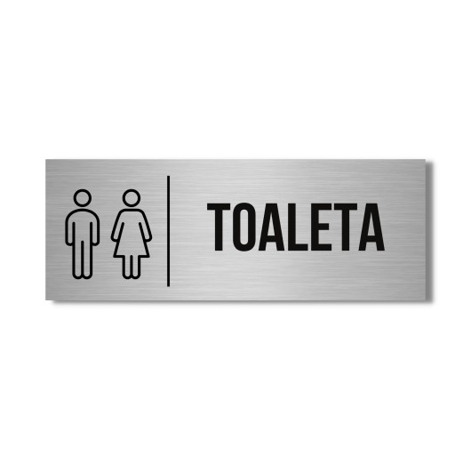 TABLICZKA TOALETA DAMSKA MĘSKA WC 30X10CM NA ŚCIANĘ DRZWI NAPIS PIKTOGRAM