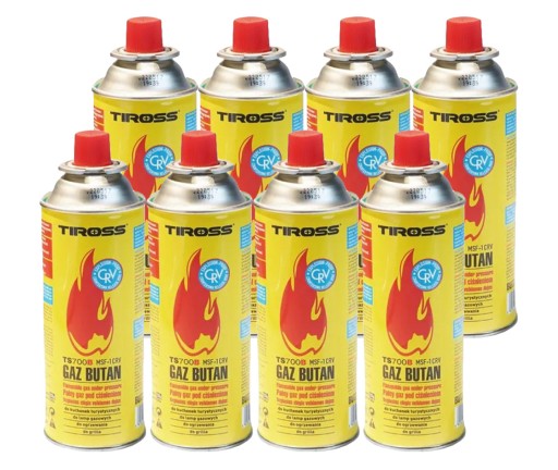 KARTUSZ GAZ do KUCHENKI TIROSS BEZPIECZNY system EXPLOSION PROOF CRV x8