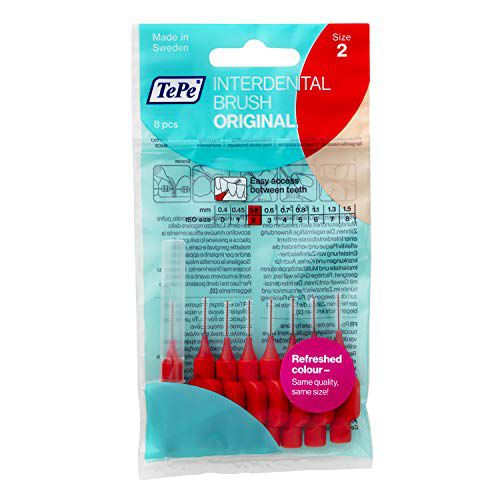TEPE INTERDENTAL BRUSHES NORMAL 0.5 MM RED 8 PIECES