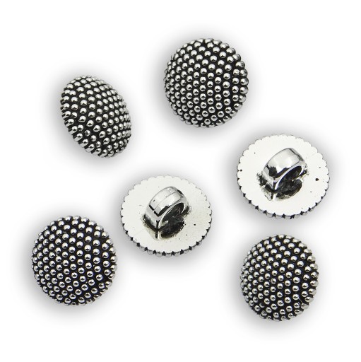 guziki guziczki guzik 12mm 4szt ozdobny KULKI SREB