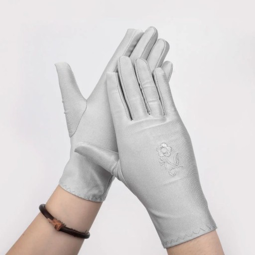 Lightweight Spring Stretchy Fingertip Touchscreen Gloves Sun Protection Tre