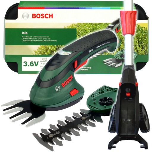 NOŻYCE ISIO 3 BOSCH 2 NOŻE do trawy krzewów DRĄŻEK