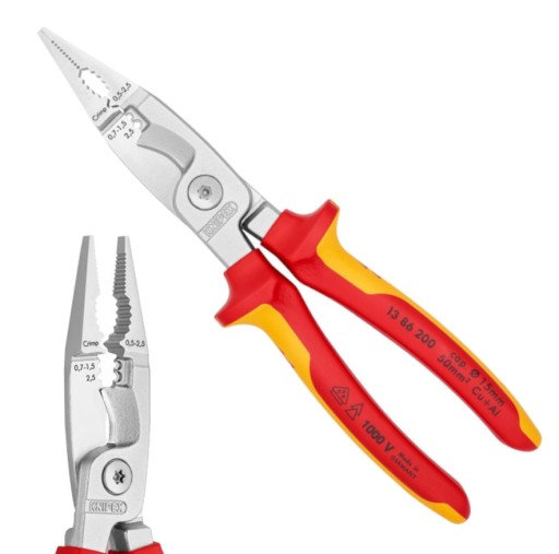 Szczypce do Prac Elektroinstalacyjnych 200mm 6w1 1kV VDE KNIPEX 13 86 200