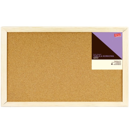 TABLICA KORKOWA RAMA DREWNIANA 40X60 CM GRAND