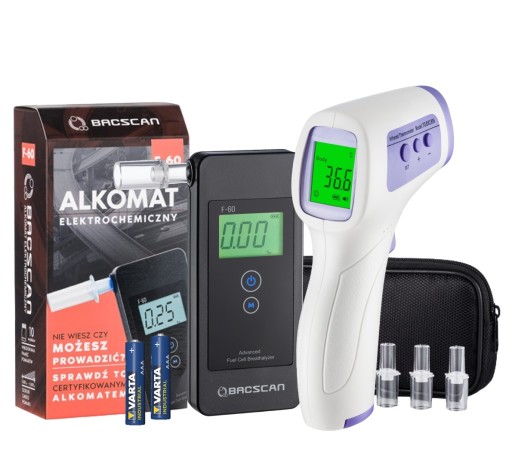 Alkomat BACscan F-60 + Kalibracje i precyzyjny termometr