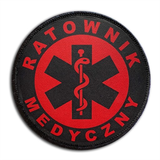 Naszywka emblemat RATOWNIK MEDYCZNY na rzepie