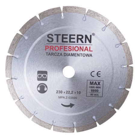 Tarcza diamentowa Steern 230x22,2 do cięcia betonu