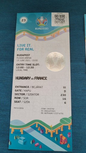 Bilet Węgry - Francja EURO 2020