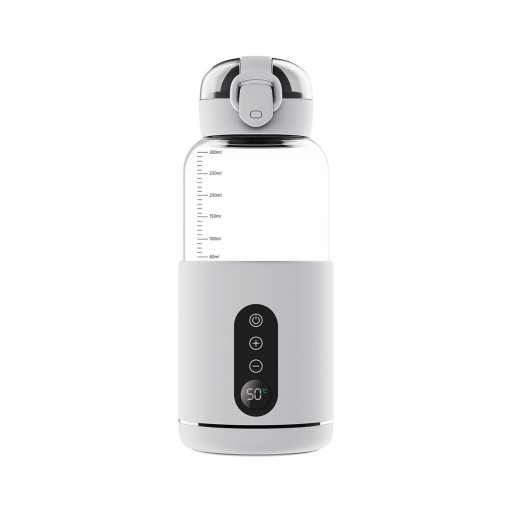 Podróżny czajnik elektryczny z podgrzewaczem do mleka 300 ml, biały