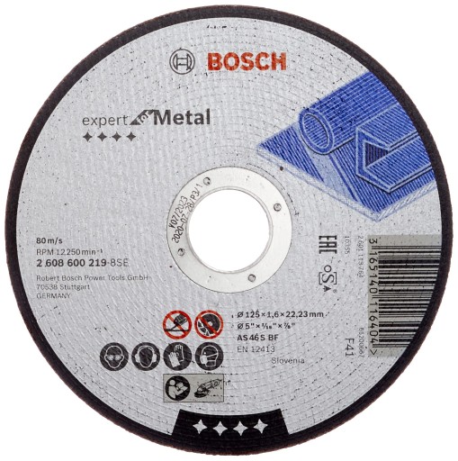 BOSCH TARCZA DO SZLIFOWANIA METALU 125 x 1,6 mm 2608600219