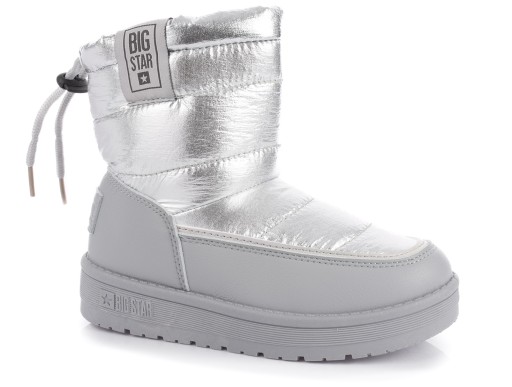 BIG STAR OCIEPLANE ŚNIEGOWCE DZIEWCZĘCE DZIECIĘCE ZIMOWE BUTY SREBRNE r. 35