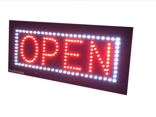 LED REKLAMA SZYLD WEWNĘTRZNY OPEN LED 60 x 25 cm