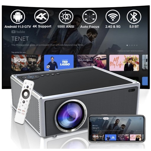 Projektor Rzutnik 30000lm WiFi Android Google TV FULLHD 4K Vizio Tech X7A